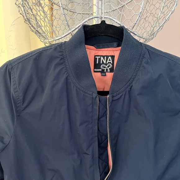 Aritzia TNA Navy Blue Bomber Padded Jacket - Picture 2 of 3